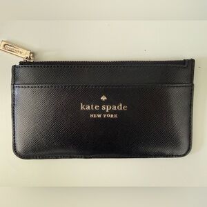 Kate Spade Black Zip Slim Card Wallet